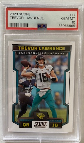Trevor Lawrence #17 2023 Panini Score PSA 10