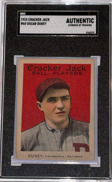 1915 Cracker Jack SGC Authentic Oscar Dugey