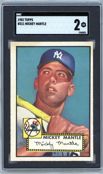 1952 Topps Mickey Mantle SGC 2