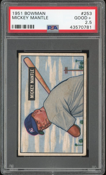 1951 Bowman Mickey Mantle #253