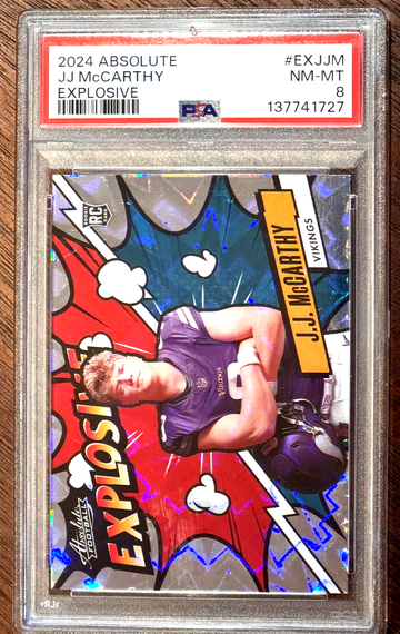 2024 Absolute J.J. McCarthy Explosive PSA 8