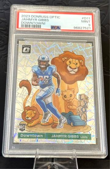 2023 Panini Donruss Optic - Downtown Jahmyr Gibbs #D-11 (RC) PSA 9 🔥