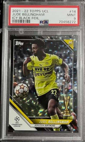 2021-22 Topps UEFA Jude Bellingham Star Rookie icy Black 8/10 PSA 9 Real Madrid