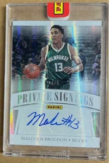 2017 Panini NBA Finals Private Signings Malcolm Brogdon RC Auto 4/5 wizards