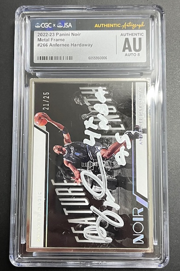 2022-23 Noir Anfernee Hardaway inscribed "4x NGBA AS" Auto Autograph 21/25 CGC