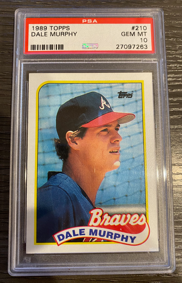 1989 Topps Dale Murphy #210 PSA 10 GEM MINT POP 92