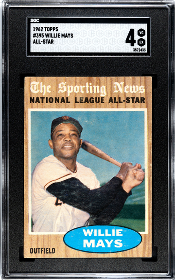 1962 Topps #395 Willie Mays All-Star SGC 4