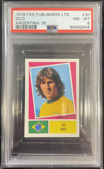 1978 FKS Publishers Limited Zico #30 graded PSA 8 NM-MT - Argentina 78 *Low Pop*