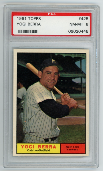1961 Topps #425 Yogi Berra PSA 8 NM-MT HOF