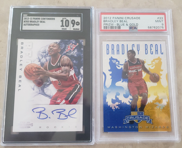 Bradley Beal RC LOT 2012 Contenders #203 Auto SGC 9 Auto 10 & Crusade Blue & Gold Prizm PSA 9 MINT