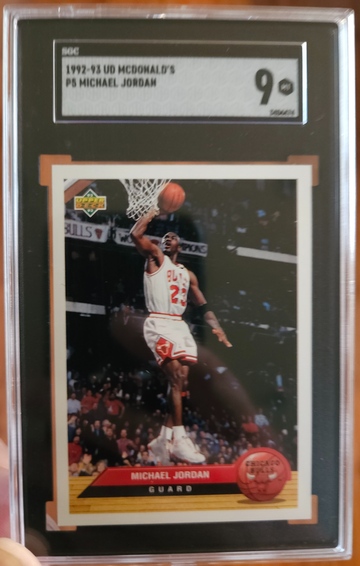 Michael Jordan 1992 Upperdeck McDonalds #P5 SGC 9 MINT 