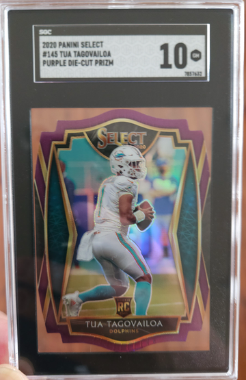 Tua Tagovailoa RC 2020 Select Purple Die Cut SGC 10 💎 GEM MINT 