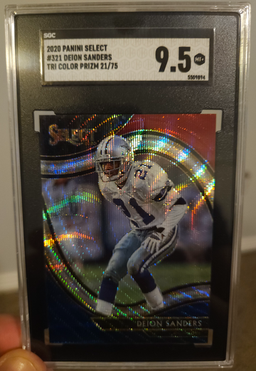 Deion Sanders 2020 Select Field Level Tri Color /75 SGC 9.5 MINT+ 🏈 JERSEY #ED