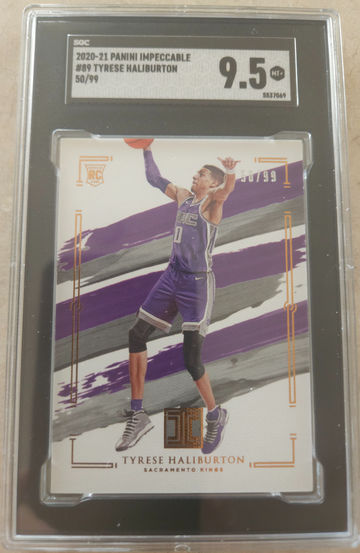 Tyrese Haliburton RC⚡️2020-21 Impeccable /99 SGC 9.5 MINT+