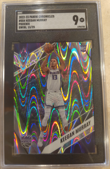 Keegan Murray RC 2022-23 Chronicles Phoenix Swirl SER #ED 13/25 SGC 9 MINT 🏀 JERSEY # MATCH 