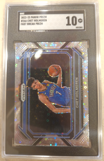 Chet Holmgren RC 2022-23 Prizm #266 Fast Break Variation SGC 10 💎 GEM MINT 🏀 OKC THUNDER ⛈️ 