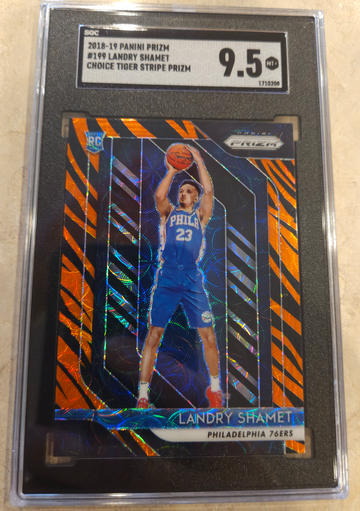 Landry Shamet RC⚡️2018-19 Prizm Choice Tiger Stripe SGC 9.5 MINT+ 🏀 SSP CASE HIT 🔥