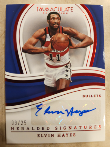 Elvin Hayes⚡️2022-23 Immaculate Heralded Signatures Red Auto /25 🏀 WASHINGTON BULLETS HOF LEGEND 🔥