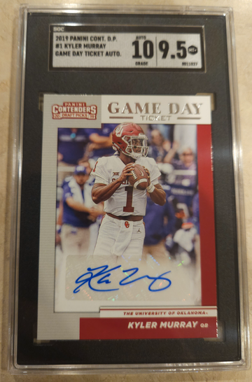 Kyler Murray RC⚡️2019 Contenders DP Game Day Ticket Auto SGC 9.5 MINT+ 10 🏉 ARIZONA CARDINALS 📈