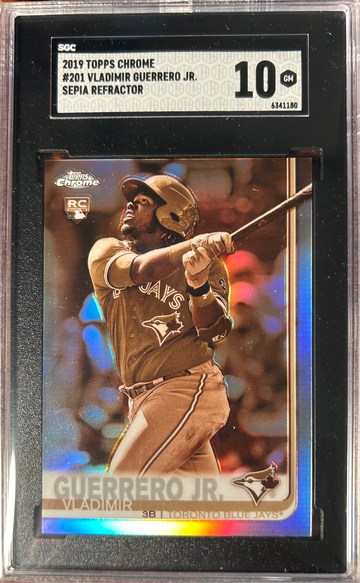 2019 Topps Chrome Vladimir Guerrero Sepia Refractor SGC 10