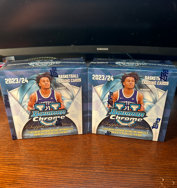 2023 Bowman Chrome U University Sapphire Basketball lot of 2 sealed box lot