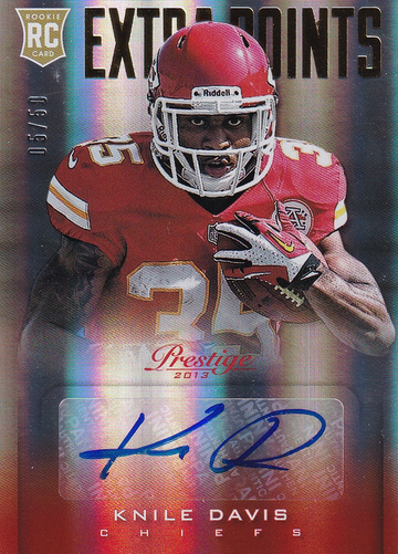 2013 Prestige Knile Davis #217 Gold RC Auto 05/50