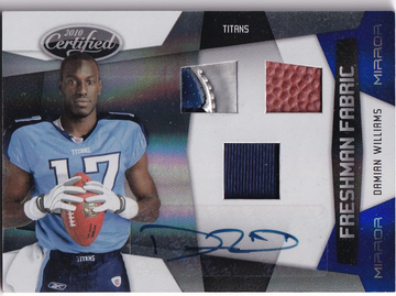 2010 Certified Damian Williams #278 Mirror Blue Auto Relic 19/50