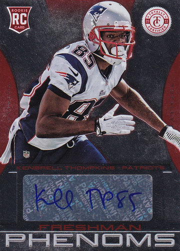 2013 Totally Certified Kenbrell Thompkins #164 RC Red Auto 24/99