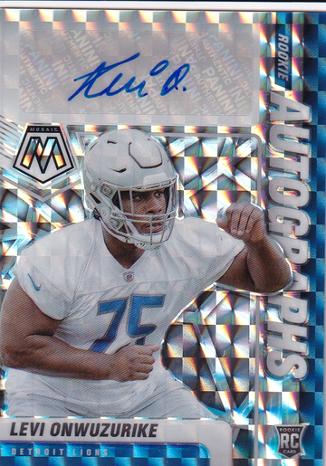 2021 Mosaic Levi Onwuzurike #RA-100 RC Silver Mosaic Auto