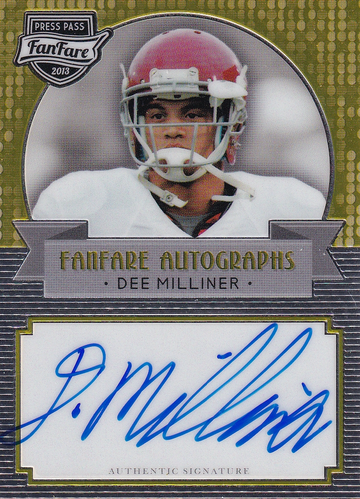 2013 Press Pass Fanfare Dee Milliner #FF-DM Gold Auto