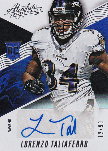 2014 Absolute Lorenzo Taliaferro #165 RC Silver Auto 12/99