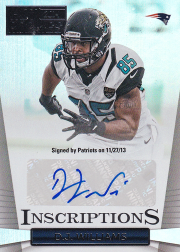 2014 Score Hot Rookies DJ Williams #I-DW Auto 