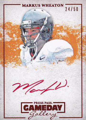 2013 Press Pass Markus Wheaton #GG-MW Red Auto 24/50