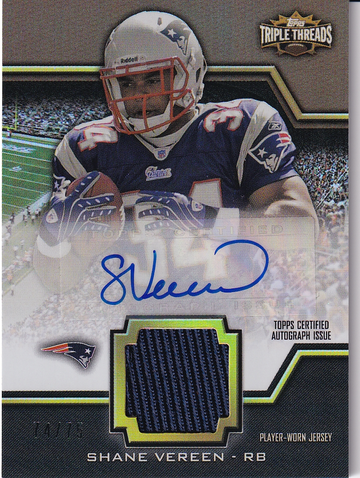 2011 Topps Triple Threads Shane Vereen #TTUAR-57 Sepia Auto Patch 74/75