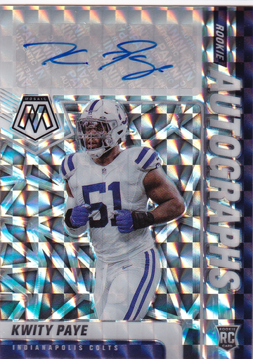 2021 Mosaic Kwity Paye #RA-96 RC SIlver Mosaic Auto 