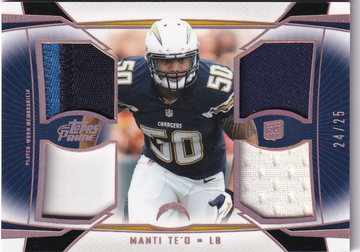 2013 Topps Prime Manti Te'o #QR-MT RC Copper Rainbow Relic 24/25