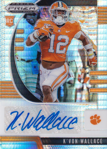 2020 Prizm Draft Picks K'von Wallace #237 RC Silver Hyper Auto 20/75