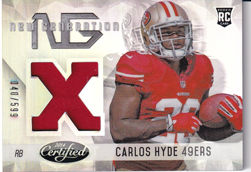 2014 Certified Carlos Hyde #NG-CH RC Relic 040/599