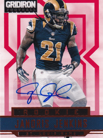 2012 Panini Gridiron Janoris Jenkins Red #244 Auto 058/499