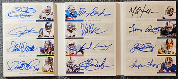 2020 National Treasures Treasure Chest Barry Sanders Emmitt Smith 12 signature autograph booklet
