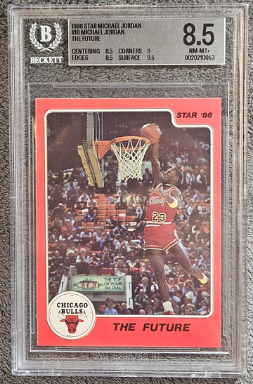 1986 Star #10 Michael Jordan The Future BGS 8.5 New label