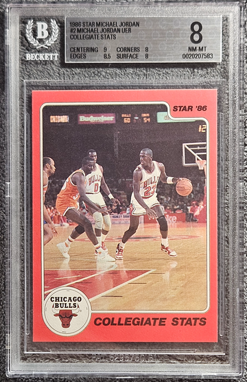 1986 Star Collegiate Stars UER New Label #2 BGS 8