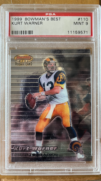1999 Bowman’s Best Kurt Warner PSA 9