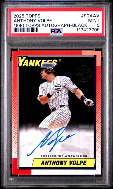2025 Topps 1990 Topps Auto Black /10 PSA 9