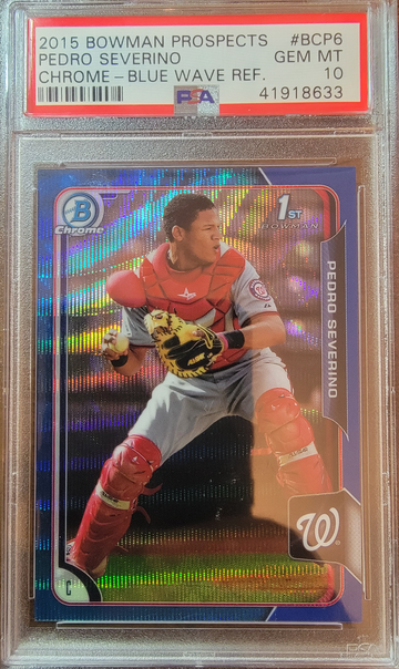 2015 Bowman Chrome Prospects Pedro Severino Blue Wave Refractor #BCP6 PSA 10
