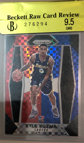 2017 Prizm Red White Blue Kyle Kuzma BGS 9.5 RCR