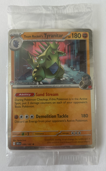 2025 Pokemon Team Rocket Tyranitar Pokemon Center Exclusive 