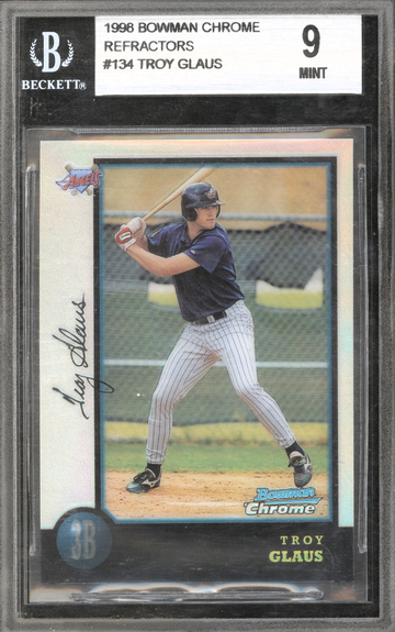 1998 Bowman Chrome REFRACTOR Troy Glaus RC BGS 9