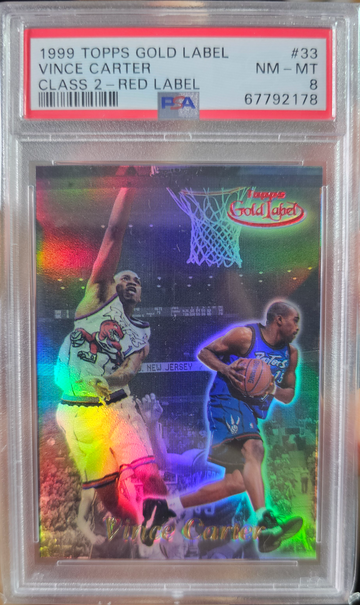PSA 8 Topps Gold Label Red Label Vince Carter /50
