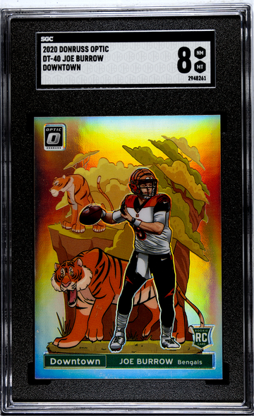 2020 Donruss Optic Joe Burrow Downtown SGC 8